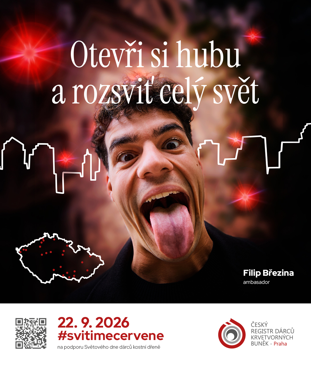 Česko svítí červeně za dárce i pacienty